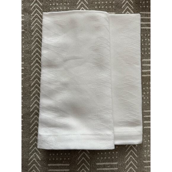 NWT Waterford Crystal formal MAEVE napkins white with design 21”x21” set of 12 - Picture 5 of 16